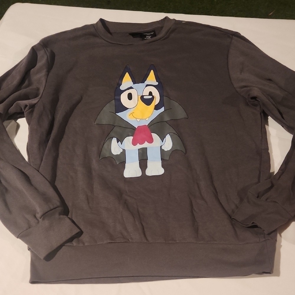 Bluey Gray Graphic Sweater
